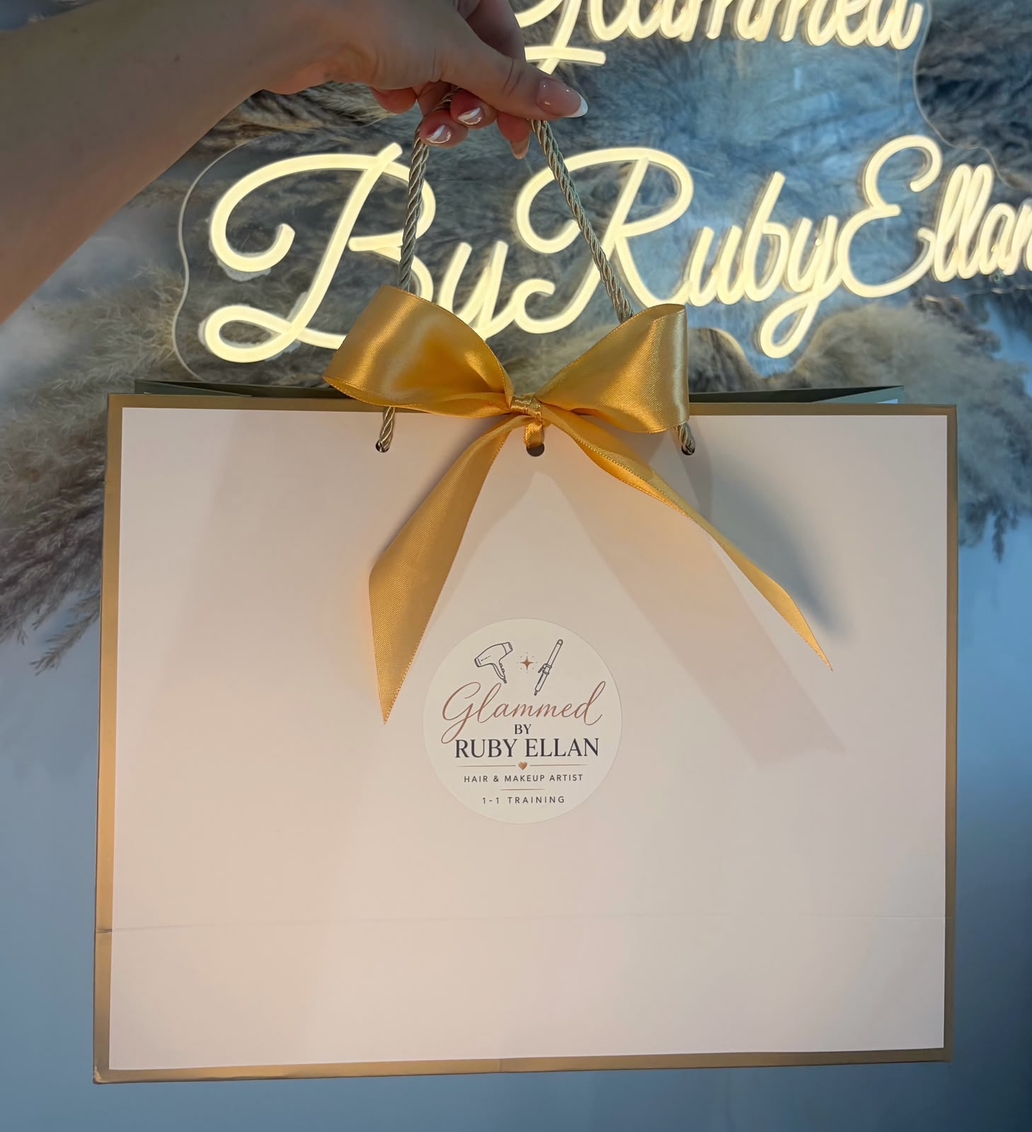 Glammed By Ruby Ellan branded gift bag